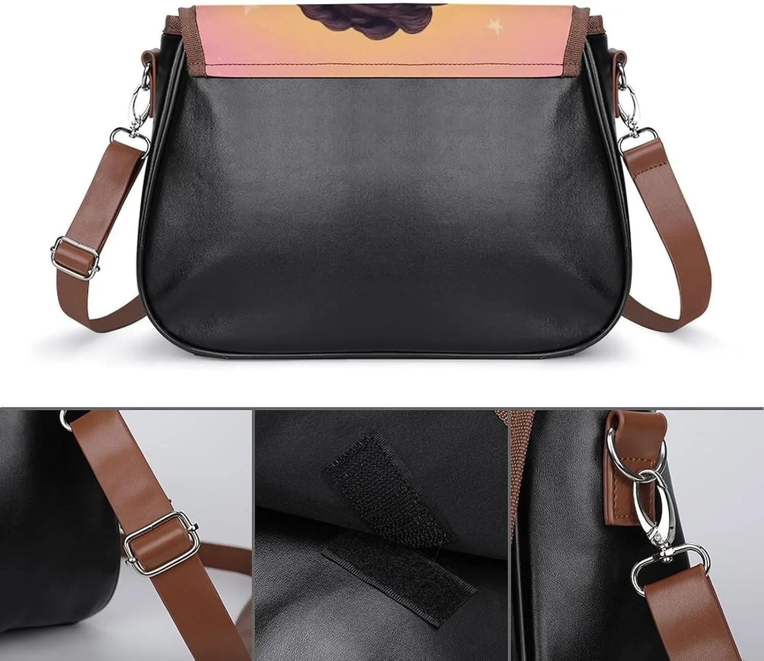 Womens Crossbody Purse Lightweight PU Leather Shoulder Bag Waterproof Messenger Bags