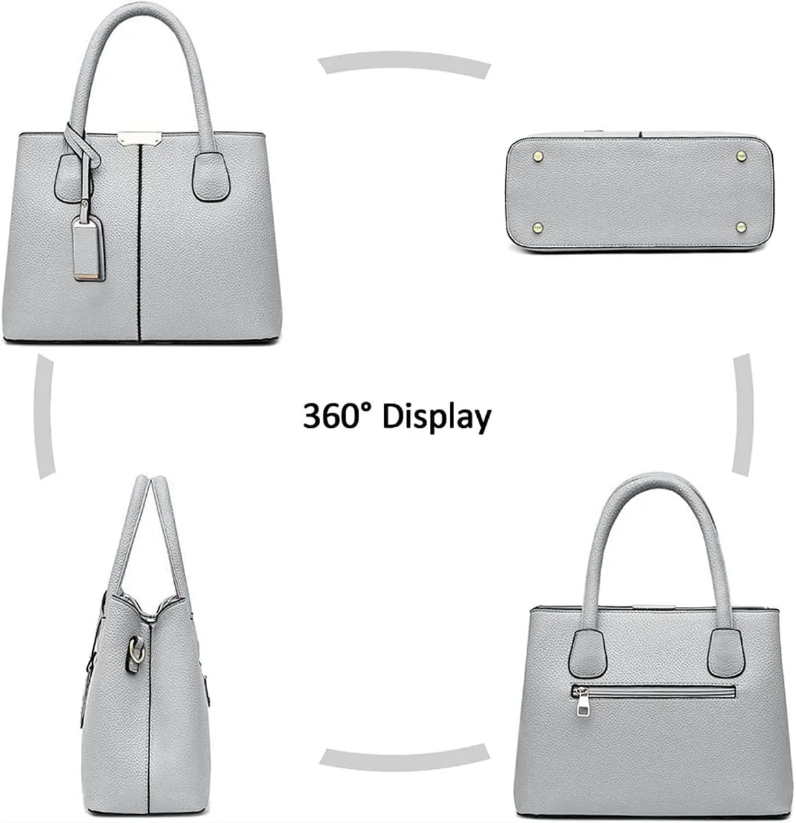 Womens Handbags and Purses Fashion Top Handle Satchel Tote PU Leather Shoulder Bags