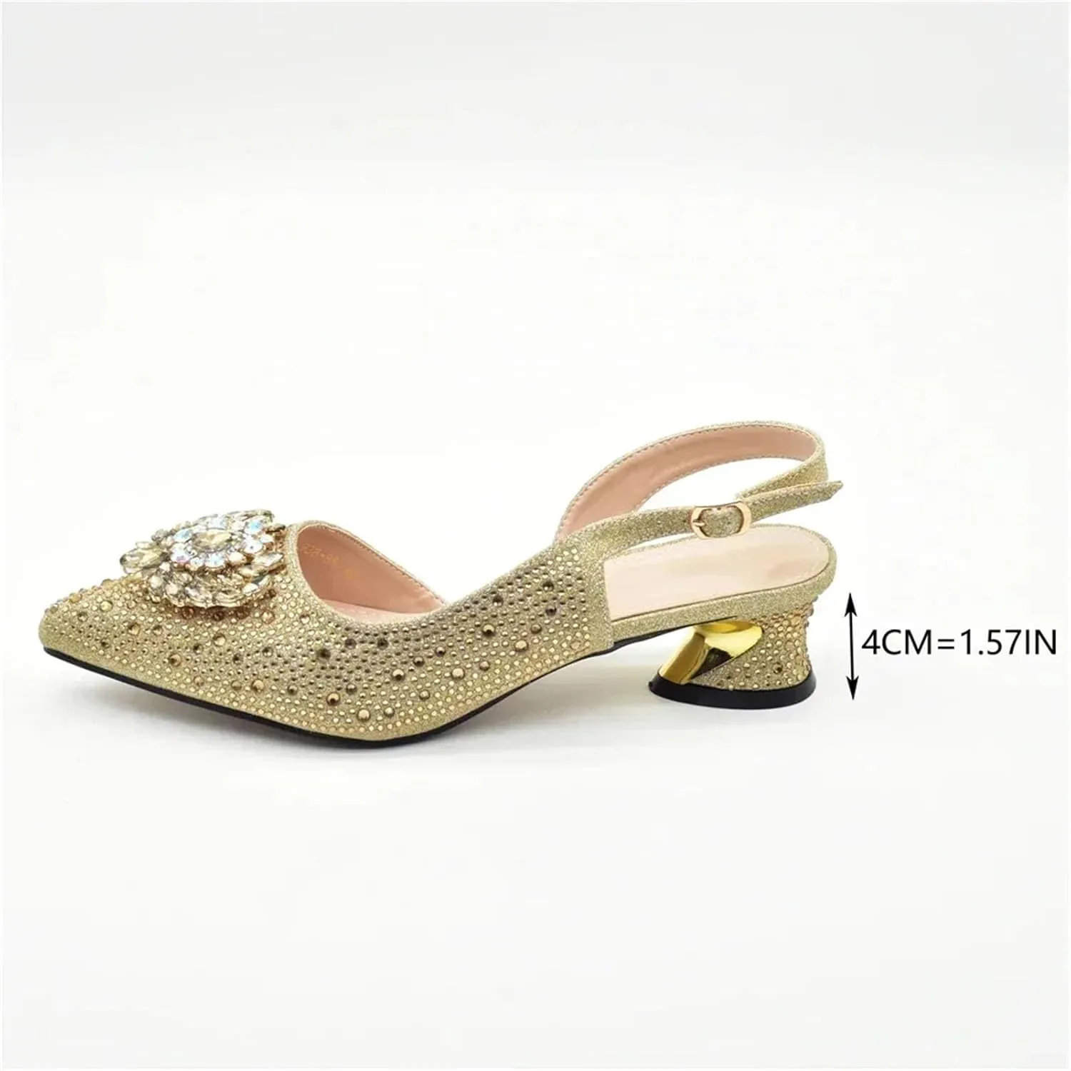 Womens Italian Designer Inspired Evening Shoes and Shoulder Bag Set Rhinestone Decorated High Heels for Formal