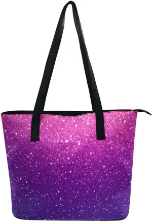 Women's Large Capacity Handbag, Lightweight Compartment and Open Pocket Tote Bag with Zipper for Work