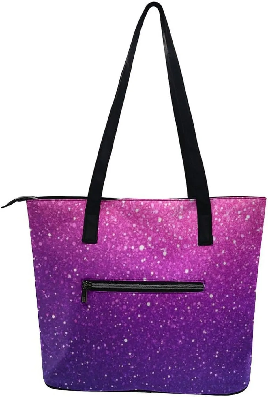 Women's Large Capacity Handbag, Lightweight Compartment and Open Pocket Tote Bag with Zipper for Work