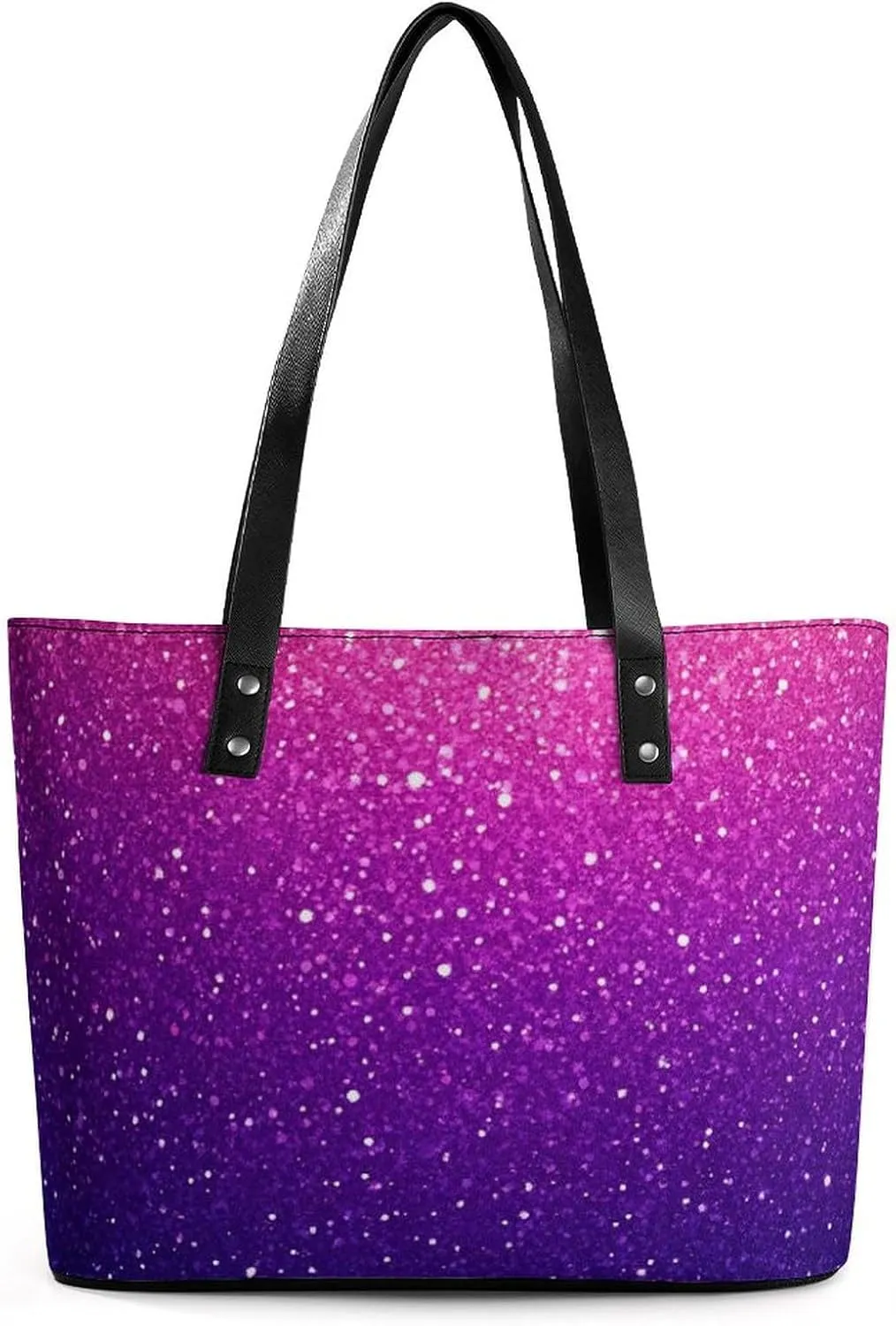 Women's Large Capacity Handbag, Lightweight Compartment and Open Pocket Tote Bag with Zipper for Work