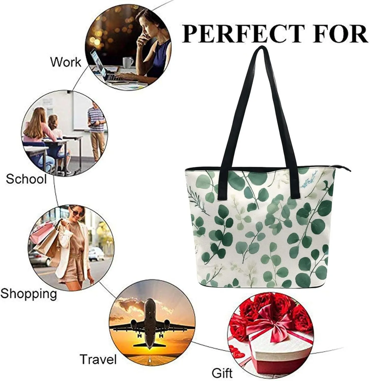 Women's Novelty Shoulder Bag, Lightweight Durable Handbag, Large Capacity Tote Bags for Laptop, Books