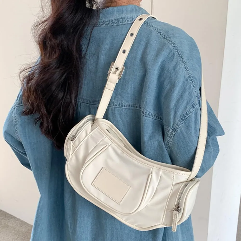 Women's Shoulder Bag Wallet Korean Niche Nylon Underarm Fashion Designer Crossbody Adjustable Strap Hobo Tote Bag