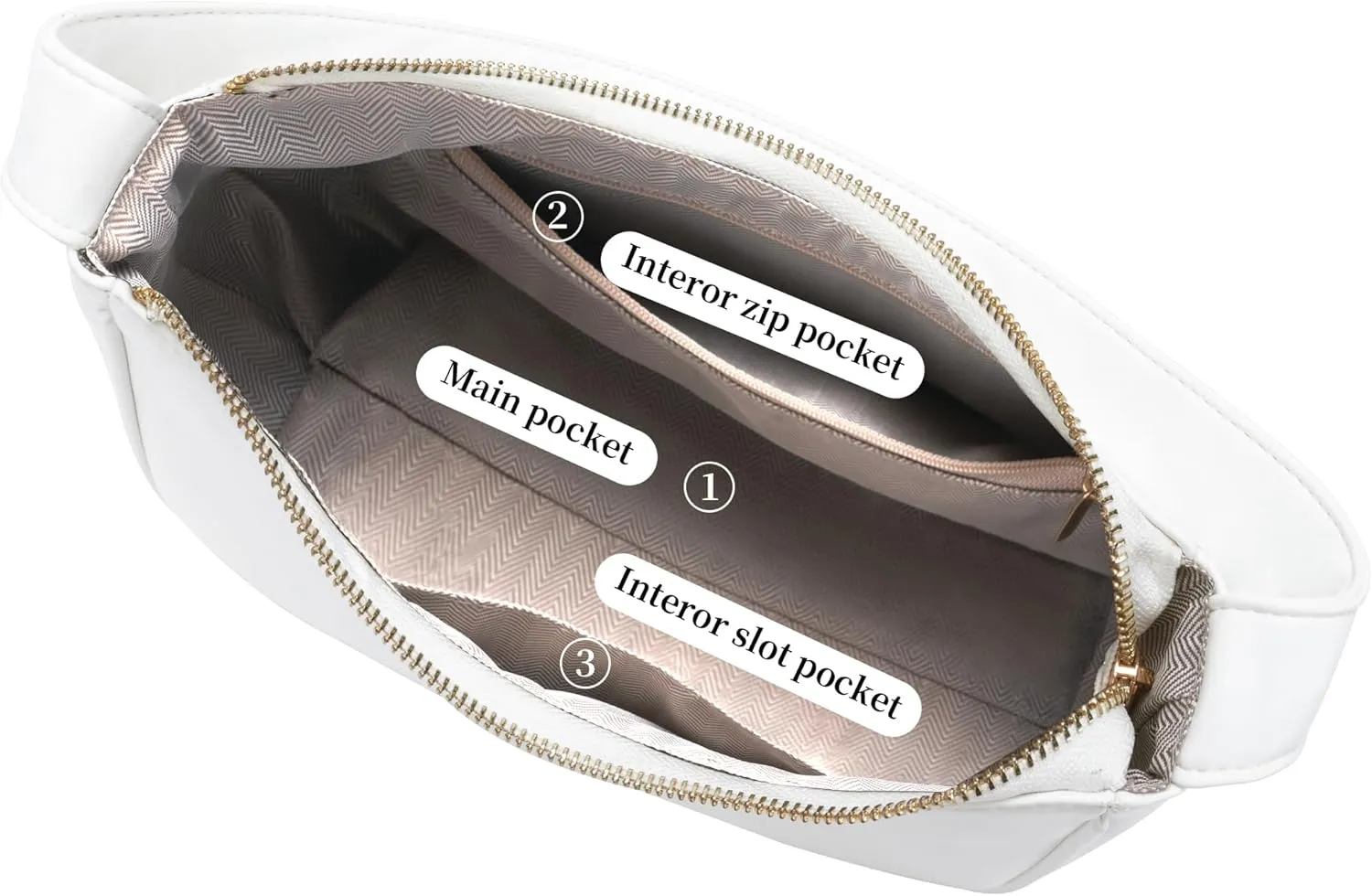 Women's Shoulder Bags, Small Hobo Tote Elegant Clutch Purse with Zipper Closure