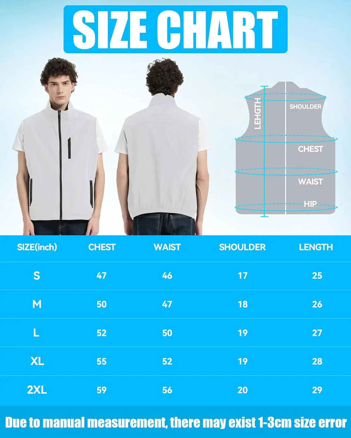 Work Cooling Vest for Men and Women, with 24 Ice Bags Cool Lightweight Fishing Vest, 6 Cooling Zones