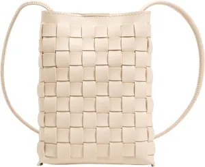 Woven Small Crossbody Bags Cell Phone Purse for Women Teen Girls Small Shoulder Phone Bag