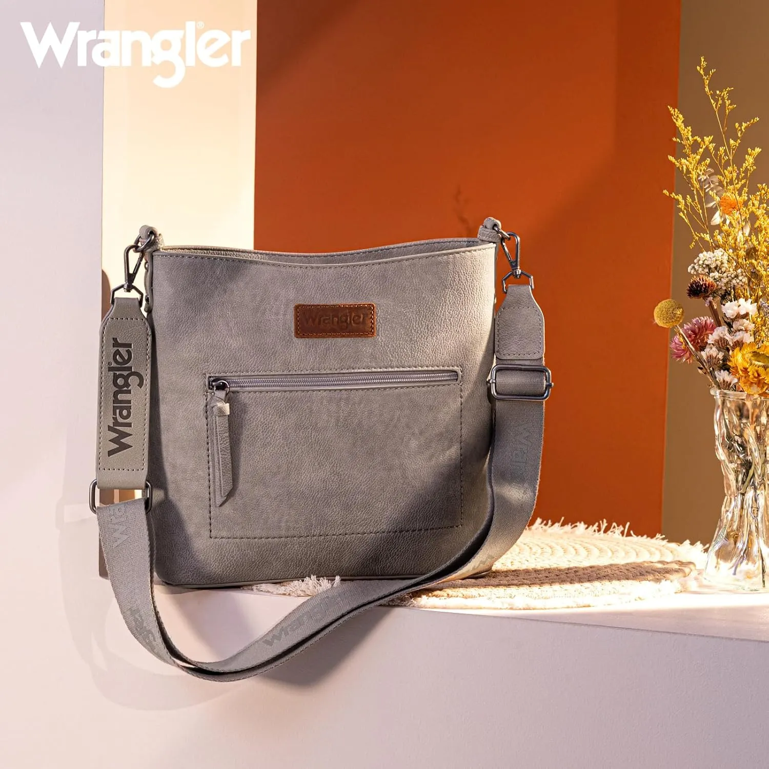 Wrangler Crossbody Bags for Women Lightweight Handbags and Purses Travel Shoulder Purse