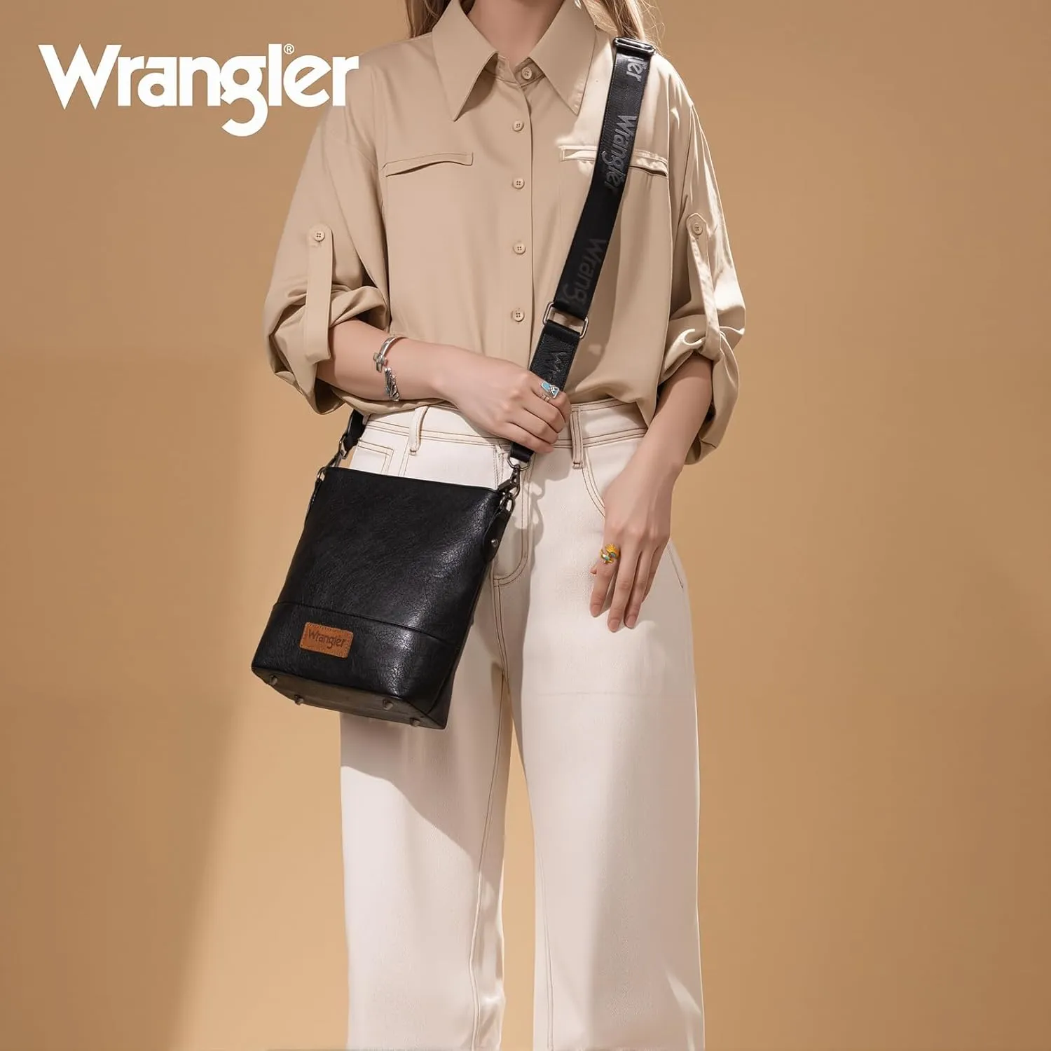 Wrangler Crossbody Purses for Women Two Tone Crossbody Bags Women Purses and Handbags