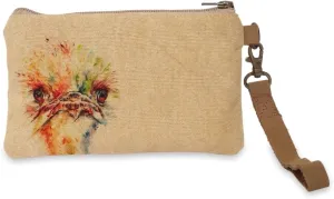 Wristlet Wallets for Women - 4.7" x 8" Handcrafted Womens Wallet, 100% Cotton Canvas with Leather Strap