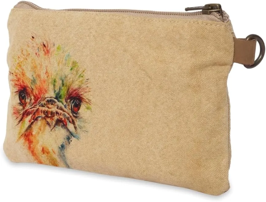 Wristlet Wallets for Women - 4.7" x 8" Handcrafted Womens Wallet, 100% Cotton Canvas with Leather Strap