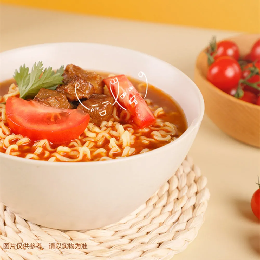Wu Gu Dao Chang Instant Noodles - Tomato & Artificial Beef Flavor, Non-Fried - 107g x 5 Packs