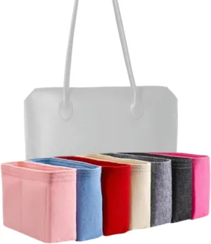 Xoppia Bag Organizer compatible with The Row Terrasse Bag. Felt Bag Insert for Handbag. Bag Liner for Women Tote Bags. (Beige, Style A)