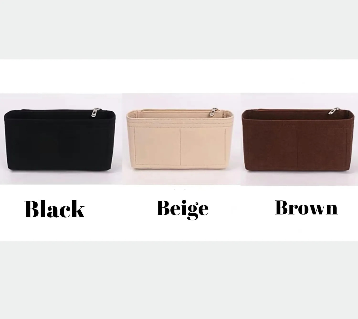 Xoppia Style A Bag Organizer for The Row 90's Bag. Beige Felt Insert for Women's Tote Bags