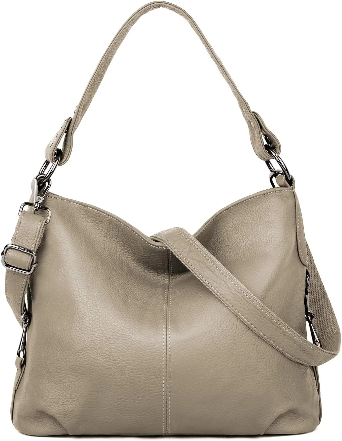 YALUXE Genuine Leather Shoulder Bags Stylish Hobo Handbags Purses Crossbody Bags for Women