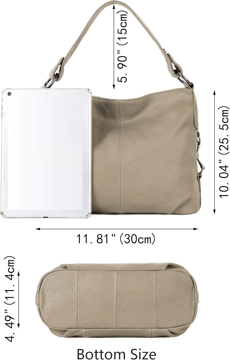 YALUXE Genuine Leather Shoulder Bags Stylish Hobo Handbags Purses Crossbody Bags for Women