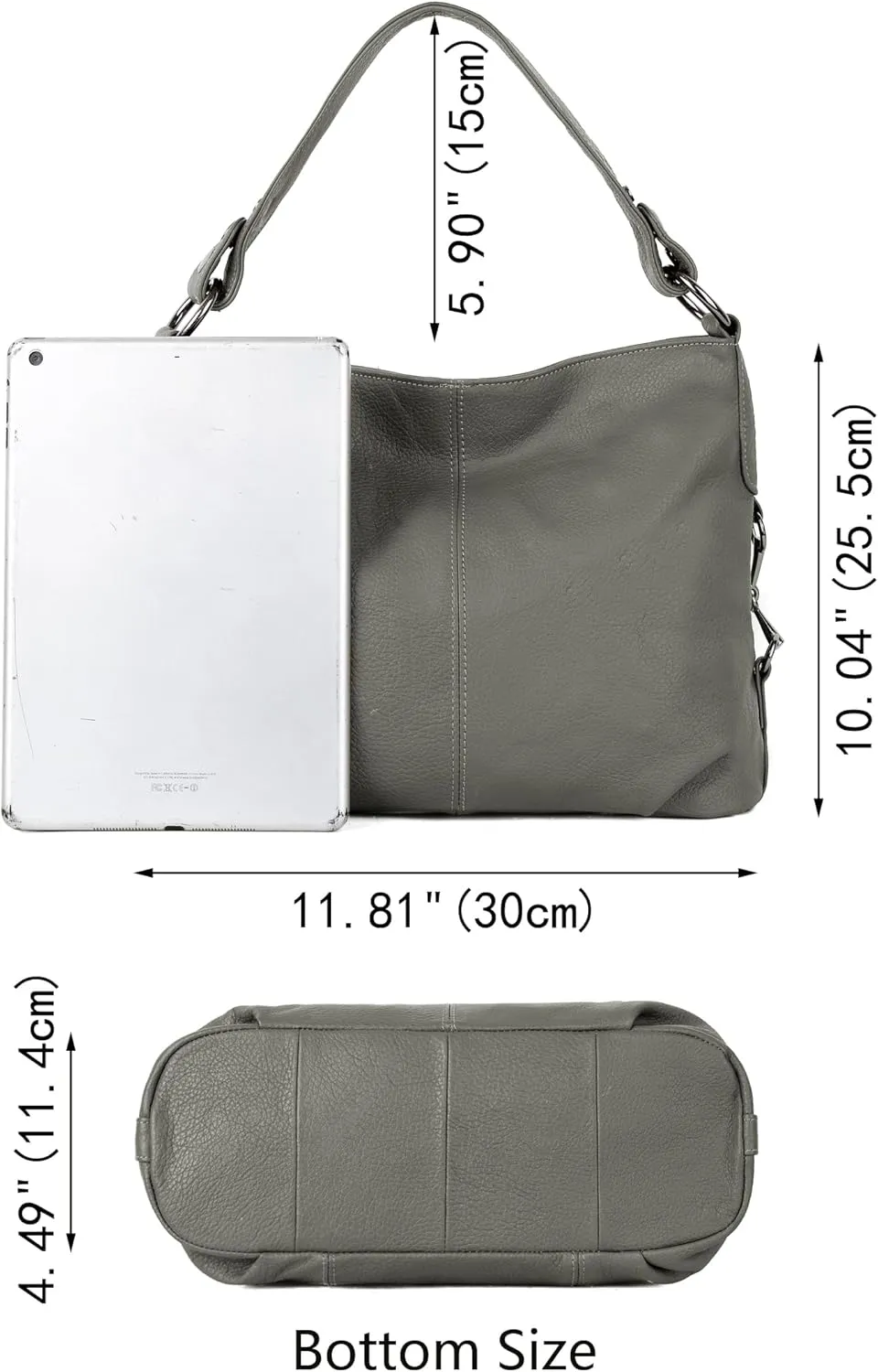 YALUXE Genuine Leather Shoulder Bags Stylish Hobo Handbags Purses Crossbody Bags for Women