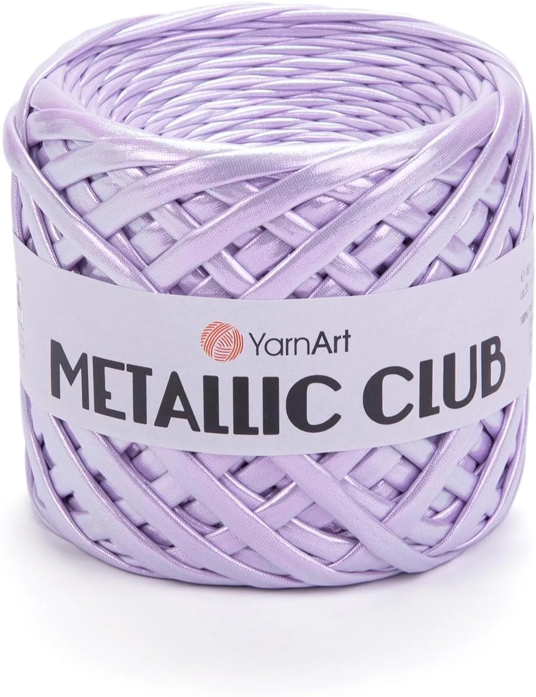 YarnArt Metallic Club Yarn – Super Bulky T-Shirt Yarn, 100% Polyester, 6.35 oz (180g), 60 yds (55m), Shiny Multicolor Thread for Handbags, Chic Night Bags, and Crochet Projects (8101)
