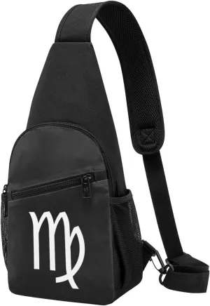Zodiac Sign Virgo Crossbody Bags Adjustable Leisure Travel Crossbody Shoulder Bag Unisex