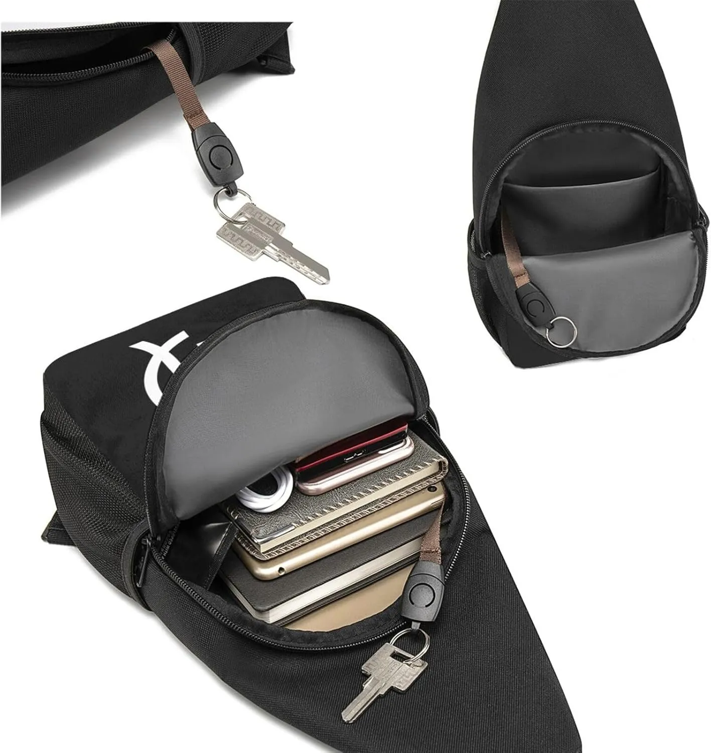 Zodiac Sign Virgo Crossbody Bags Adjustable Leisure Travel Crossbody Shoulder Bag Unisex